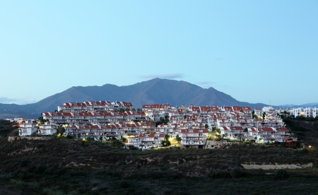 Residential buildings at the Costa del Sol in Andalusia, Southern Spainの写真素材