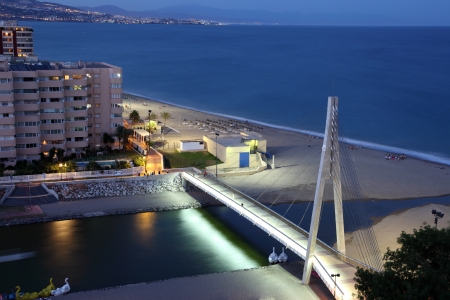 Fuengirola at dusk, Costa del Soal, Andalusia Spainのeditorial素材