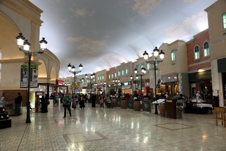 Inside of the Villaggio Mall Shopping Center in Doha, Qatar. Photo taken at 7th of January 2012のeditorial素材