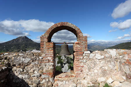 Old ruin in town Gaucin, Andalusia, Spainの写真素材