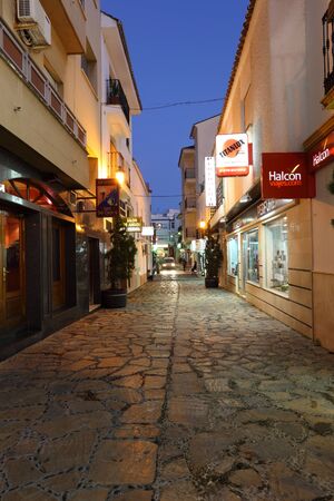 Street in the city of Estepona, Costa del Sol, Andalusia, Spainのeditorial素材