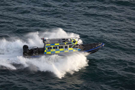 Gibraltar coast guard speed boat Sir John Chappleのeditorial素材