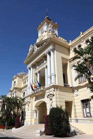 City Hall of Malaga, Andalusia Spainのeditorial素材