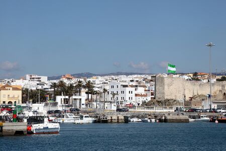 Harbor of Tarifa, Province of Cadiz, Andalusia Spainのeditorial素材