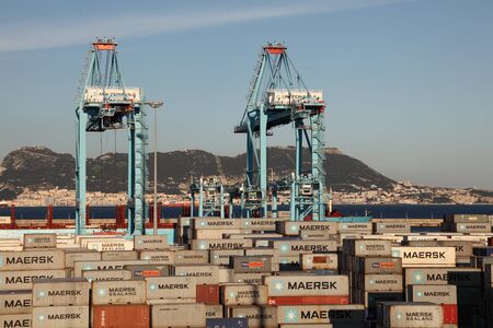 Container terminal in Algeciras, Andalusia Spain