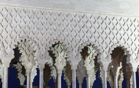 Detail of the Mausoleum of Mohammed V in Rabat Moroccoのeditorial素材