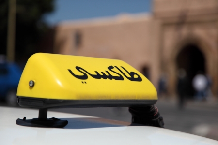Grand Taxi in Rabat, Moroccoの写真素材