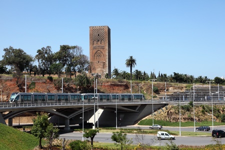 Hassan Tower (Tour Hassan) in Rabat, Moroccoのeditorial素材