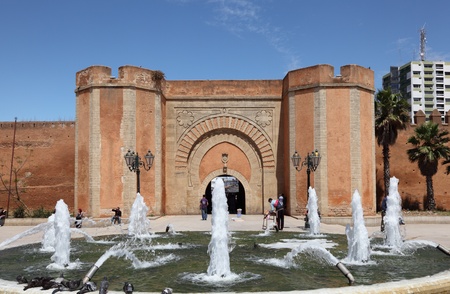 Fountain at Bab el Had square in Rabat, Moroccoのeditorial素材