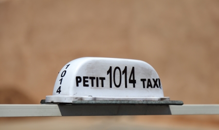 Petit Taxi sign in Rabat, Moroccoのeditorial素材
