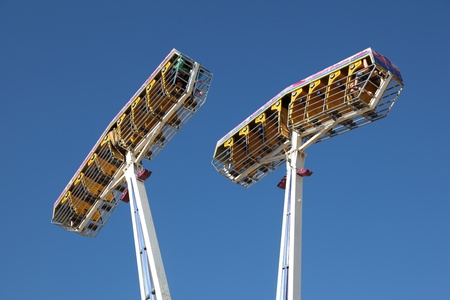 Fairground ride at amusement parkのeditorial素材