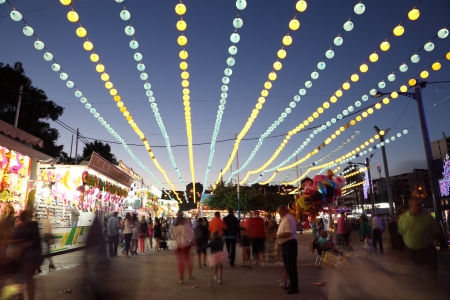 ALGECIRAS, SPAIN - JUNE 22: The summer fair of Algeciras (Feria Real 2013 ), Algeciras fairground on...