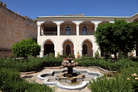 Inner courtyard (Riad) in Meknes, Morocco, North Africa
