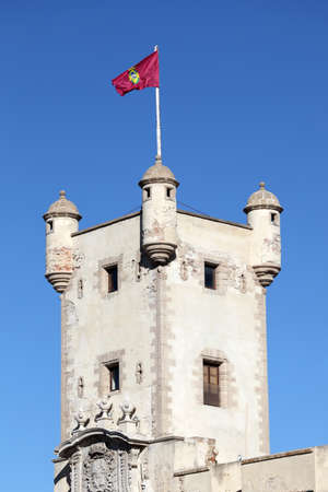 Ancient tower in Cadiz, Andalusia, Spainのeditorial素材