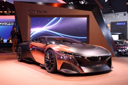 International Motor Show in Frankfurt, Germany. Peugeot Onyx Concept car at the 65th IAA in Frankfurt, Germany on September 17, 2013のeditorial素材