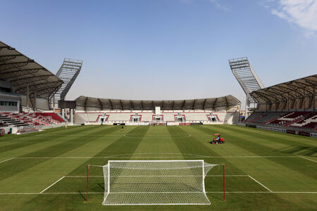 Lekhwiya Sports Stadium (Abdullah bin Khalifa Stadium) in Doha, Qatarのeditorial素材