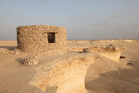Fort in the desert of Qatar, Middle Eastの写真素材