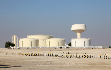 Oil storage tanks in Bahrain, Middle East