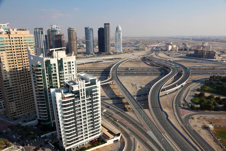 Highway intersection in Dubai, United Arab Emirates