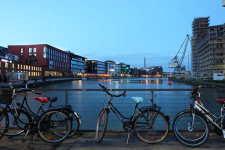 Kreativkai - the Inner harbor in Munster, North Rhine-Westphalia, Germany