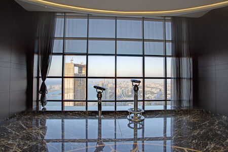 Observation Deck at 300 inside of the Etihad Towers, Abu Dhabi, United Arab Emiratesのeditorial素材