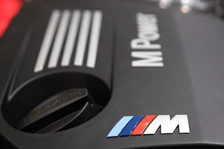 LEIPZIG, GERMANY - JUNE 1: M Perfomance Motor at the AMI - Auto Mobile International Trade Fair on June 1st, 2014 in Leipzig, Saxony, Germanyのeditorial素材