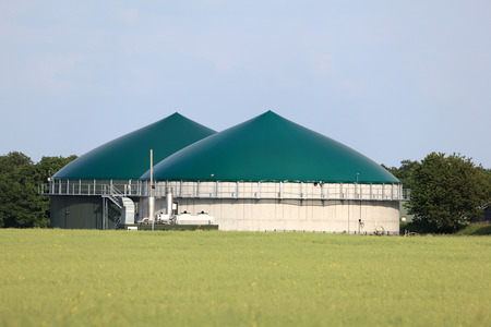 Modern biogas plant for renewable energyのeditorial素材