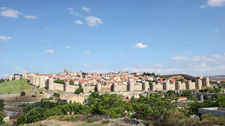 View of the medieval spanish town Avila, Castile and Leon, Spain