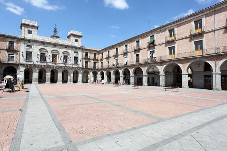 Square in the old town of Avila, Castilla y Leon, Spainのeditorial素材