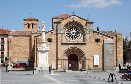 Santa Teresa Cathedral in Avila, Castilla y Leon, Spainのeditorial素材