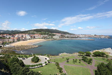 View over Castro Urdiales, Cantabria, Spainの写真素材