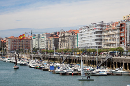 Marina in the city of Santander, Cantabria, Spainのeditorial素材