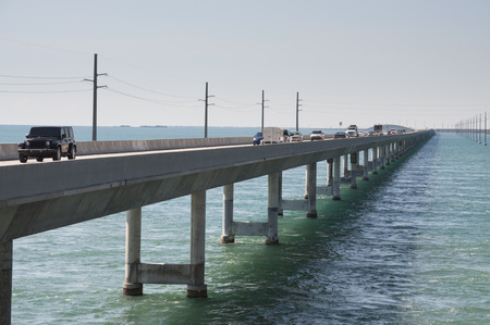 Seven Mile Bridge in Florida Keys, USAの写真素材