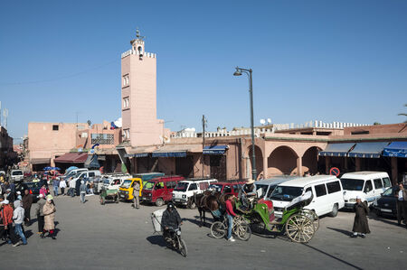 MARRAKESH, MOROCCO - NOV 21: Mosque in the medina quarter of Marrakesh. November 21, 2008 in Marrakesh, Moroccoのeditorial素材
