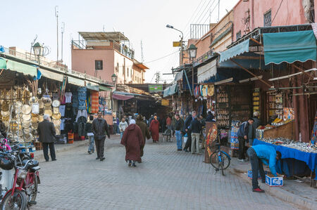 MARRAKESH, MOROCCO - NOV 22: Entrance to the medina of Marrakesh.  November 22, 2008 in Marrakesh, Moroccoのeditorial素材