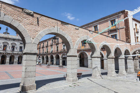 Square in the old town of Avila, Castilla y Leon, Spainのeditorial素材