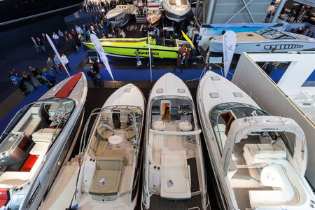 boot Duesseldorf 2015 - the worlds biggest yachting and water sports exhibition. January 25, 2015 in Duesseldorf, Germanyのeditorial素材