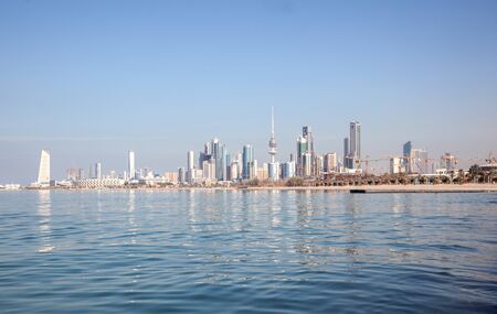 Skyline of Kuwait City, Middle Eastの写真素材