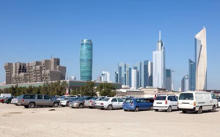 Kuwait City skyscrapers. Middle East, Arabiaのeditorial素材