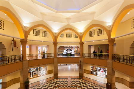 KUWAIT - DECEMBER 8: Interior of the Al Kout Mall in Fahaheel, Kuwait. December 8, 2014 in Kuwait, Middle Eastのeditorial素材