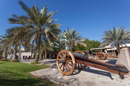 Historic cannon at the museum of Ajman, United Arab Emiratesのeditorial素材
