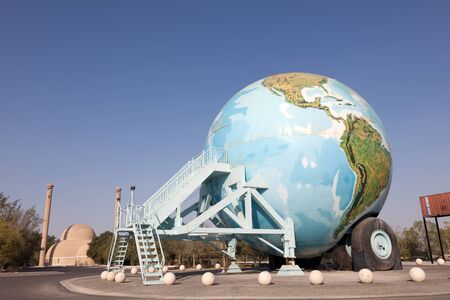 ABU DHABI - DEC 22: Globe Caravan at the Emirates National Auto Museum in Abu Dhabi. December 22,...