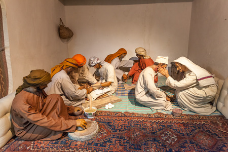 AJMAN, UAE - DEC 17: Scenery of a bedouin hospital in the museum of Ajman. December 17, 2014 in Ajaman, United Arab Emiratesのeditorial素材