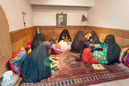 AJMAN, UAE - DEC 17: Room with bedouin women in the museum of Ajman. December 17, 2014 in Ajaman,...