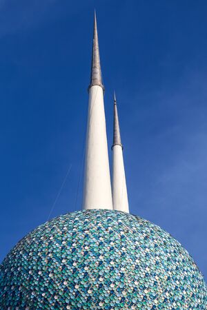 The famous Kuwait Towers in Kuwait City, Middle Eastの写真素材