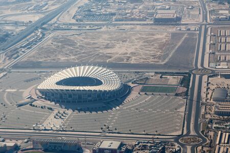 Aerial view of Jaber A-Ahmad International Stadium in Kuwait Cityのeditorial素材