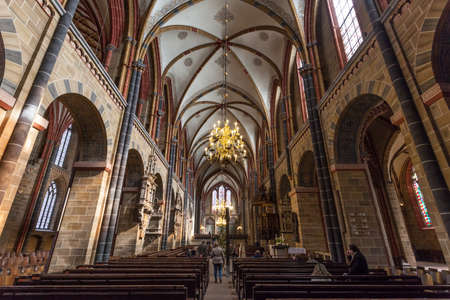 BREMEN, GERMANY - APR 5: Interior of the Bremer Dom Cathedral in the city of Bremen. April 5, 2014 in Bremen, Germanyのeditorial素材