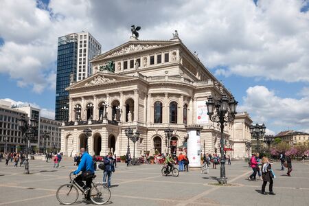 FRANKFURT, GERMANY - APR 19: The Alte Oper - a concert hall and former opera house in Frankfurt am Main. April 19, 2015 in Frankfurt, Germanyのeditorial素材