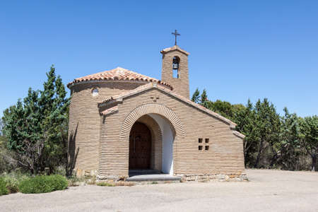 Small chapel in the province Aragon, Spainの写真素材