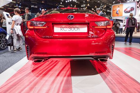 FRANKFURT, GERMANY - SEP 22: Lexus RC300h Hybrid Sports Car at the IAA International Motor Show 2015. September 22, 2015 in Frankfurt Main, Germanyのeditorial素材